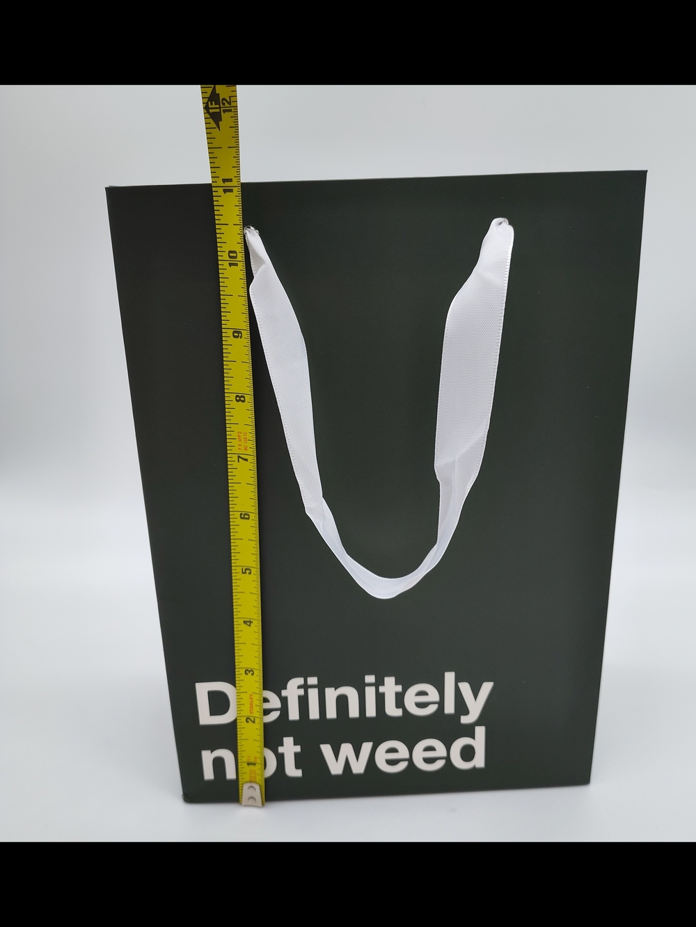 Funny Gift Bag Definitely Not Weed Novelty Party Humor Large Gag Gift - Picture 4 of 5